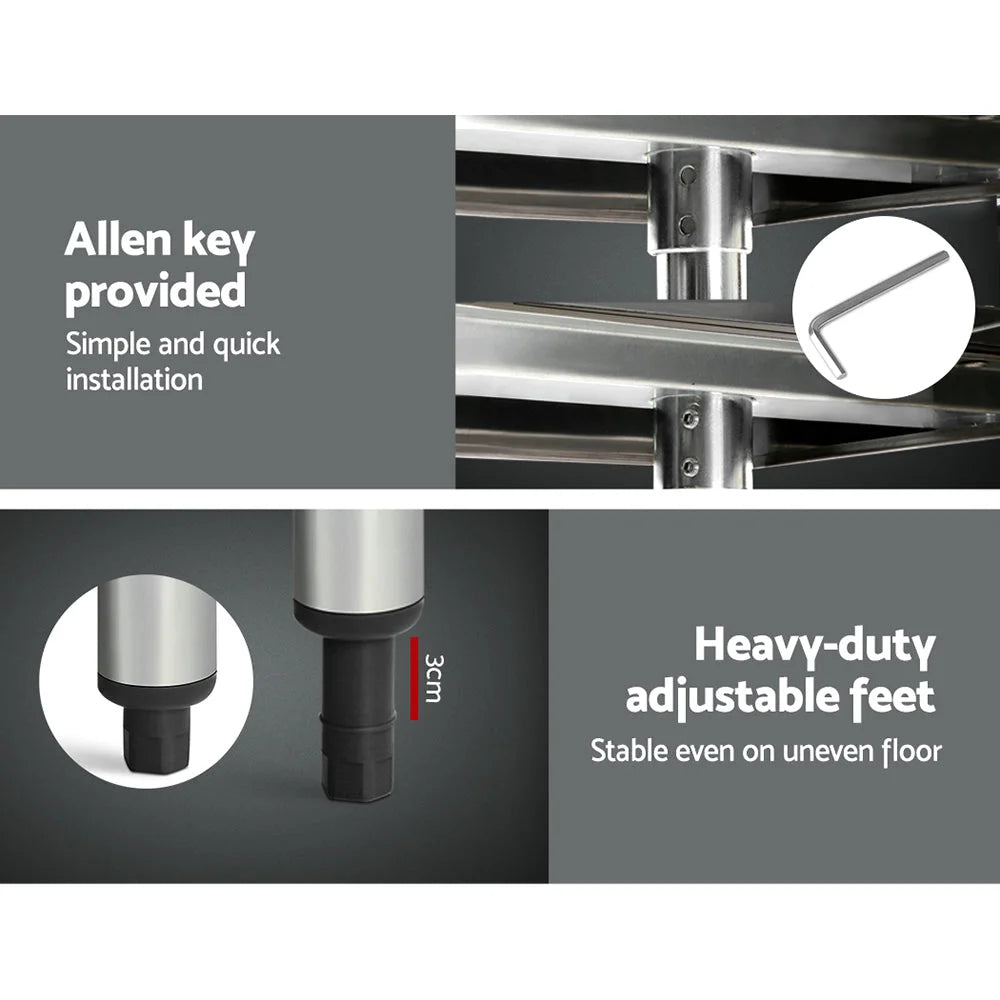 Kitchen Bench Commercial Stainless Steel 1829 x 762mm