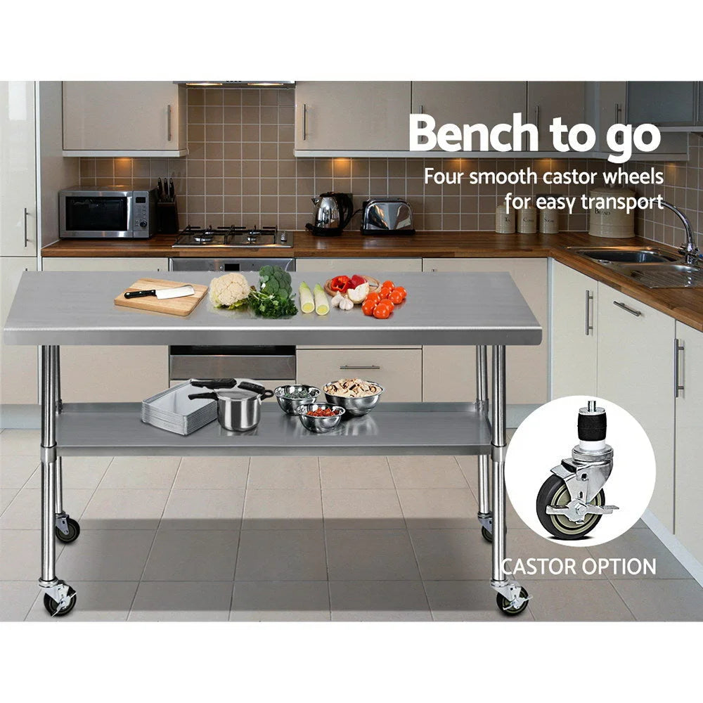 Kitchen Bench Commercial Stainless Steel 1829 x 762mm