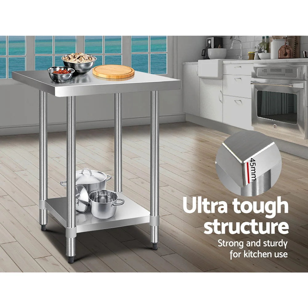 Kitchen Bench Commercial Stainless Steel 762 x 762mm