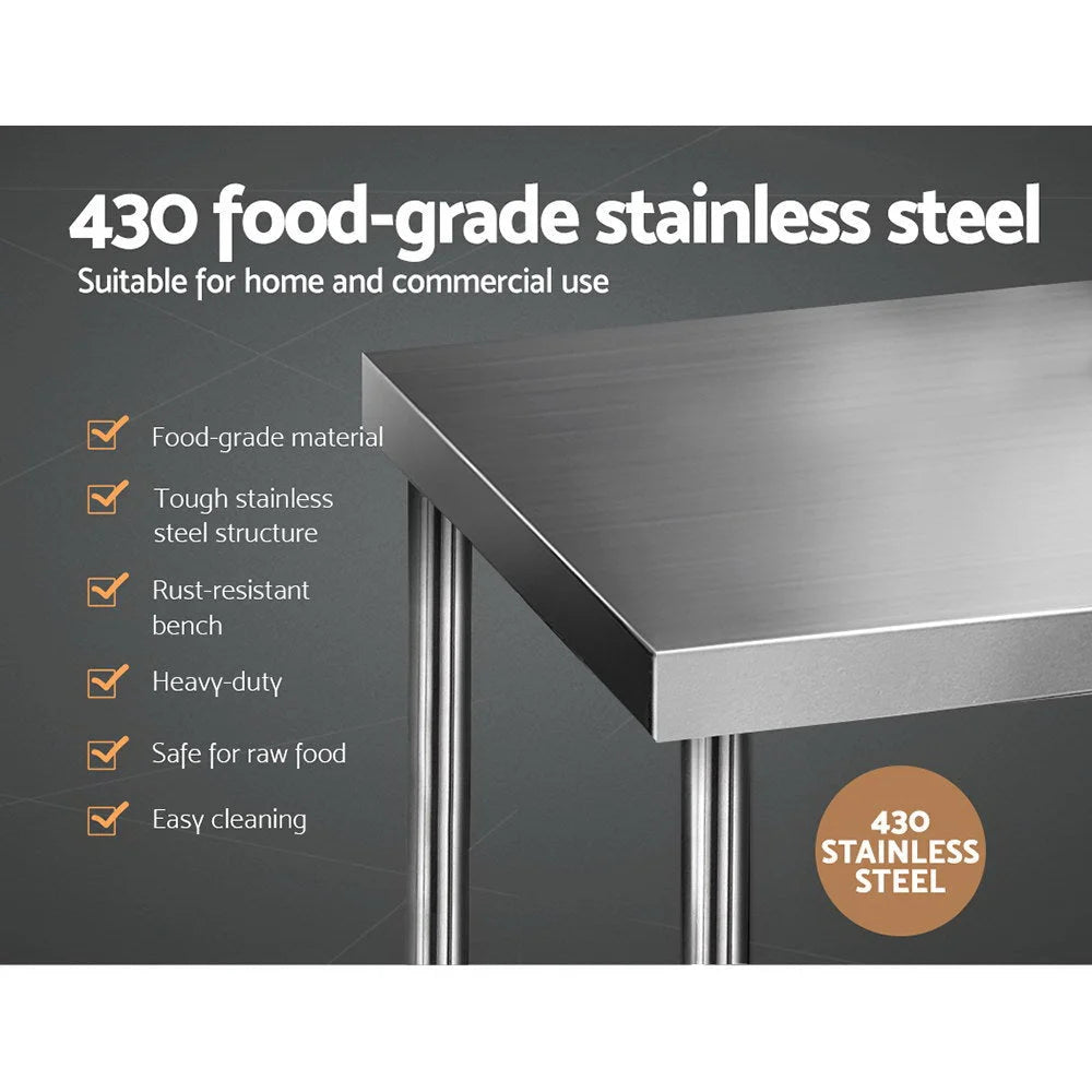 Kitchen Bench Commercial Stainless Steel 762 x 762mm