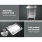 Steel 762mm kitchen bench commercial with boxed accessories and matching pieces