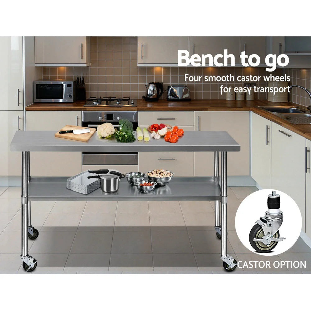 Kitchen Benches Stainless Steel 304 Work Bench Food Prep