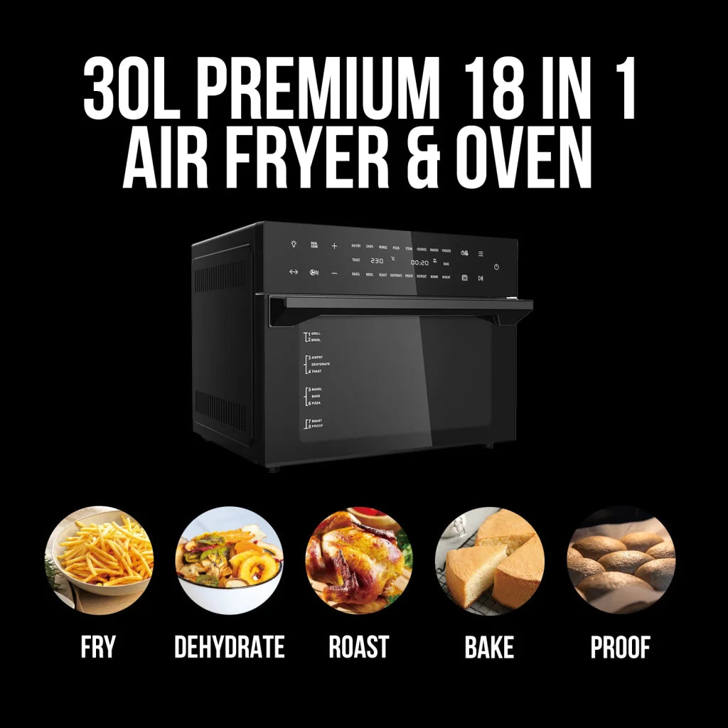 Kitchen Couture 30 Litre Air Fryer Oven 18 Presets 5-in-1