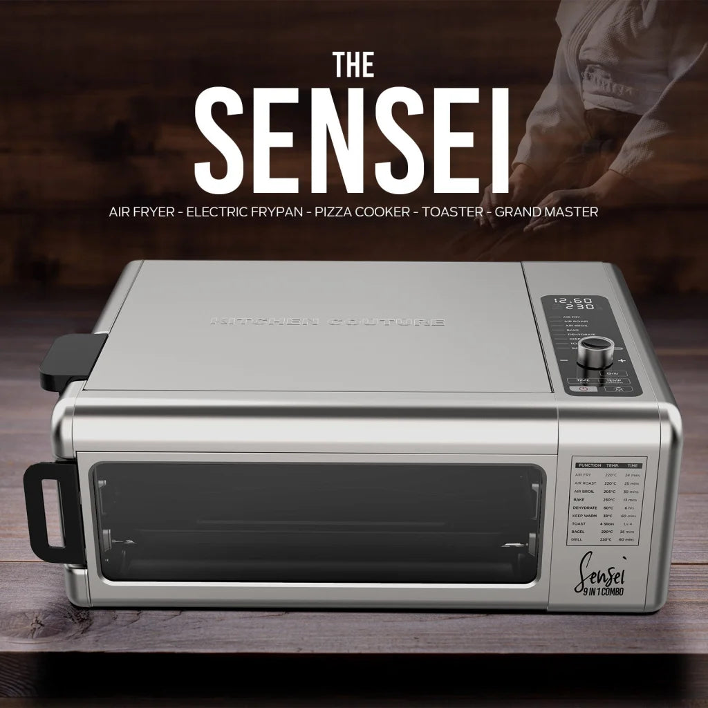 Kitchen Couture 9-In-1 Sensei XL Flip Air Fryer Oven Grill
