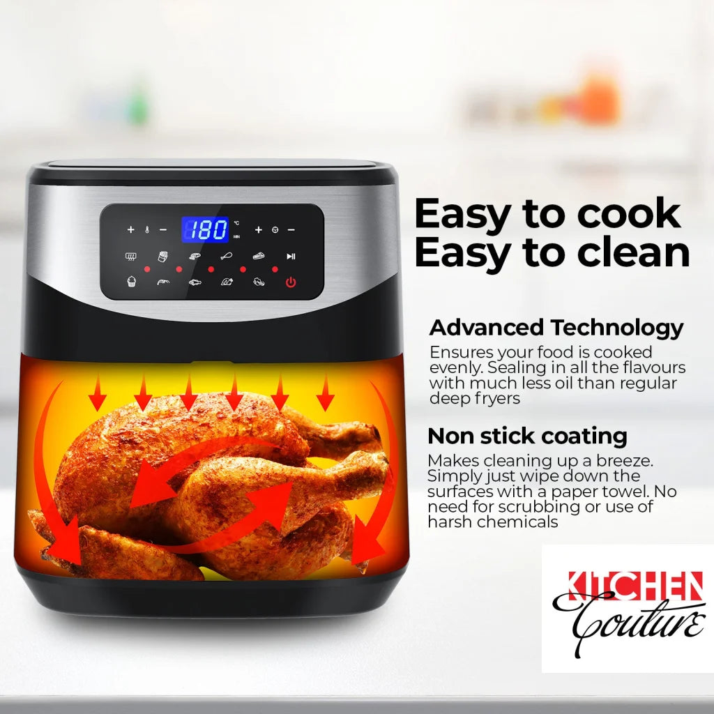 Kitchen Couture Digital 12L Air Fryer - Silver-1951134804376424450