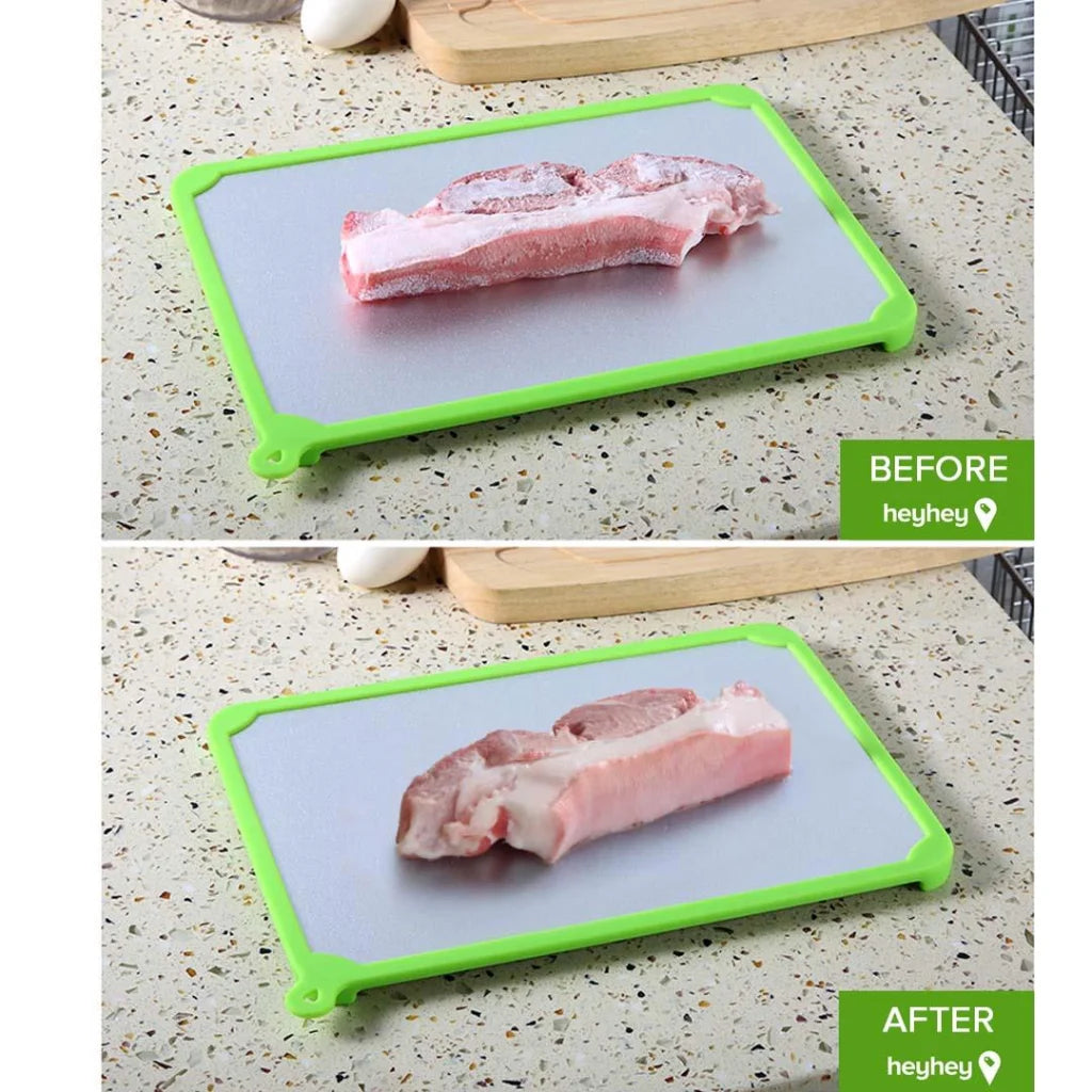 Kitchen Fast Defrosting Tray The Safest Way to Defrost Meat or Frozen Food - Premium