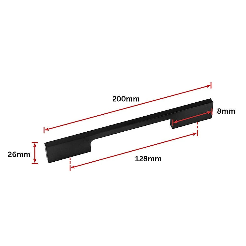 Kitchen Handles 5x 128mm Cabinet Cupboard Drawer Black