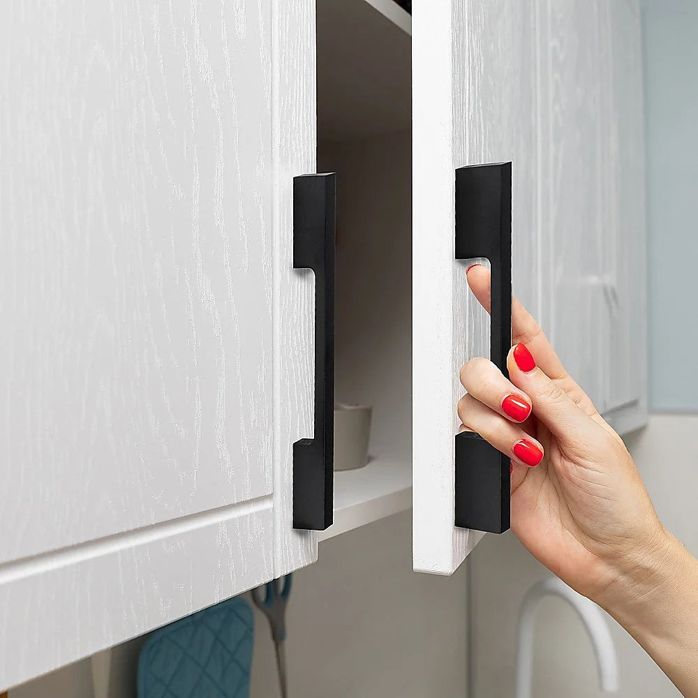 Kitchen Handles 5x 128mm Cabinet Cupboard Drawer Black