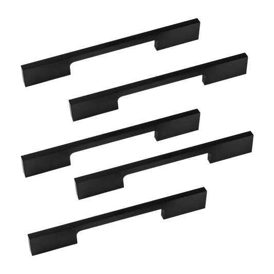 Kitchen Handles 5x 128mm Cabinet Cupboard Drawer Black