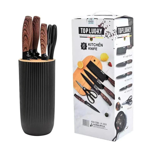 Kitchen Knife Set 6-Piece Non-Stick Stainless Steel Blades