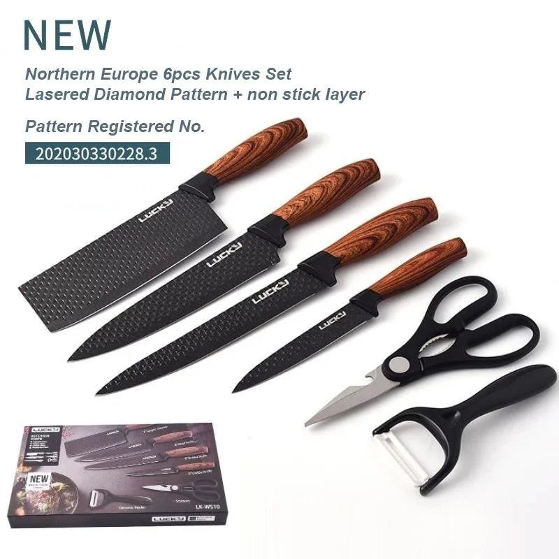 Kitchen Knife Set 6 Pieces Everich Chef Knives Stainless
