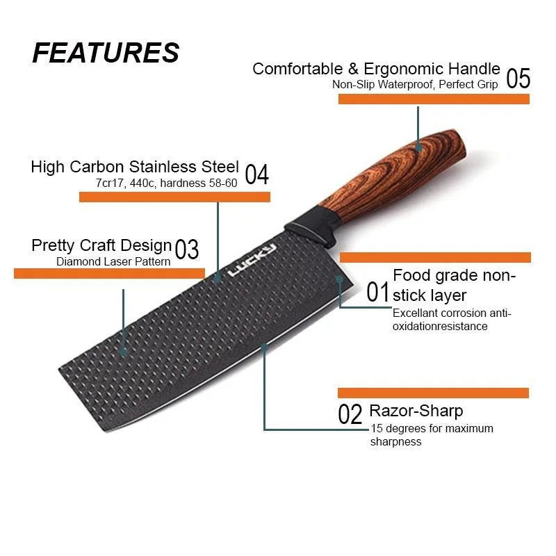 Kitchen Knife Set 6 Pieces Everich Chef Knives Stainless