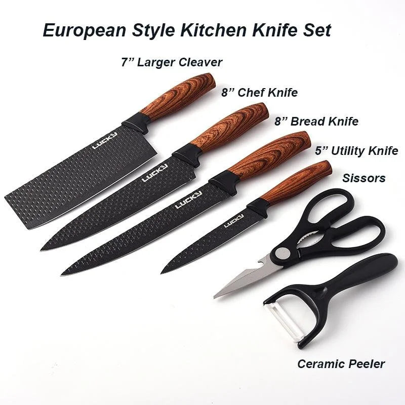 Kitchen Knife Set 6 Pieces Everich Chef Knives Stainless