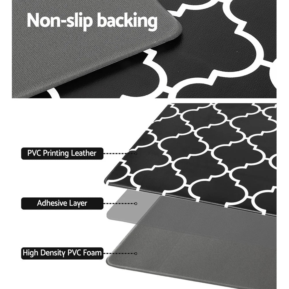 Kitchen Mat PVC Floor Rug Carpet Non-Slip 45x150cm - Gina