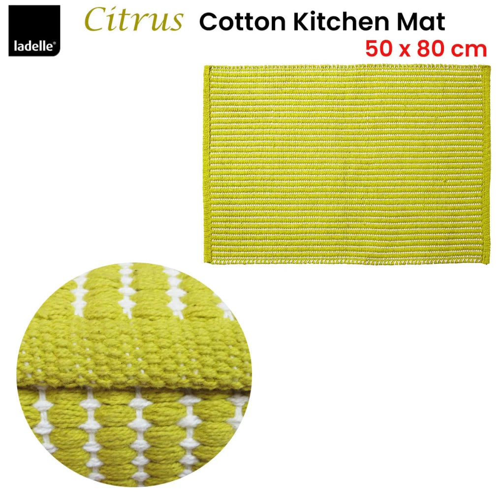 Kitchen Mat Rug Ladelle Classic Citrus 100% Cotton - Home &