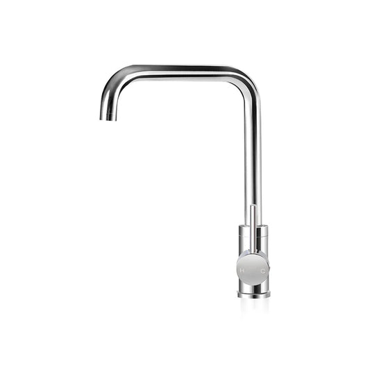 Kitchen Mixer Faucet Tap Swivel Spout Silver - Cefito