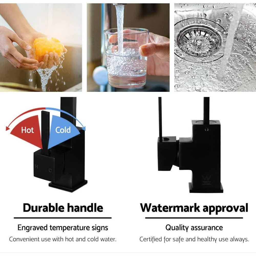 Kitchen Mixer Tap Black - Cefito