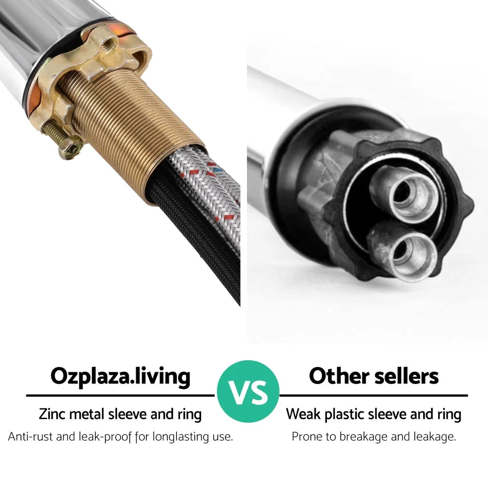 Kitchen Mixer Tap Pull-Out Round 2-Mode - Sink Basin Faucet