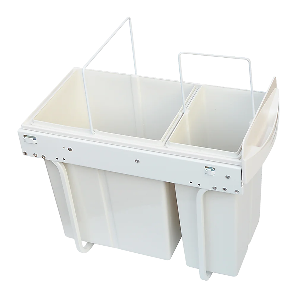 Kitchen Pull Out Bin Double Slide Garbage Rubbish Waste 10L