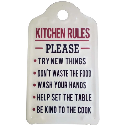 Kitchen Rules Metal Wall Art 46cm - Home & Garden > Wall