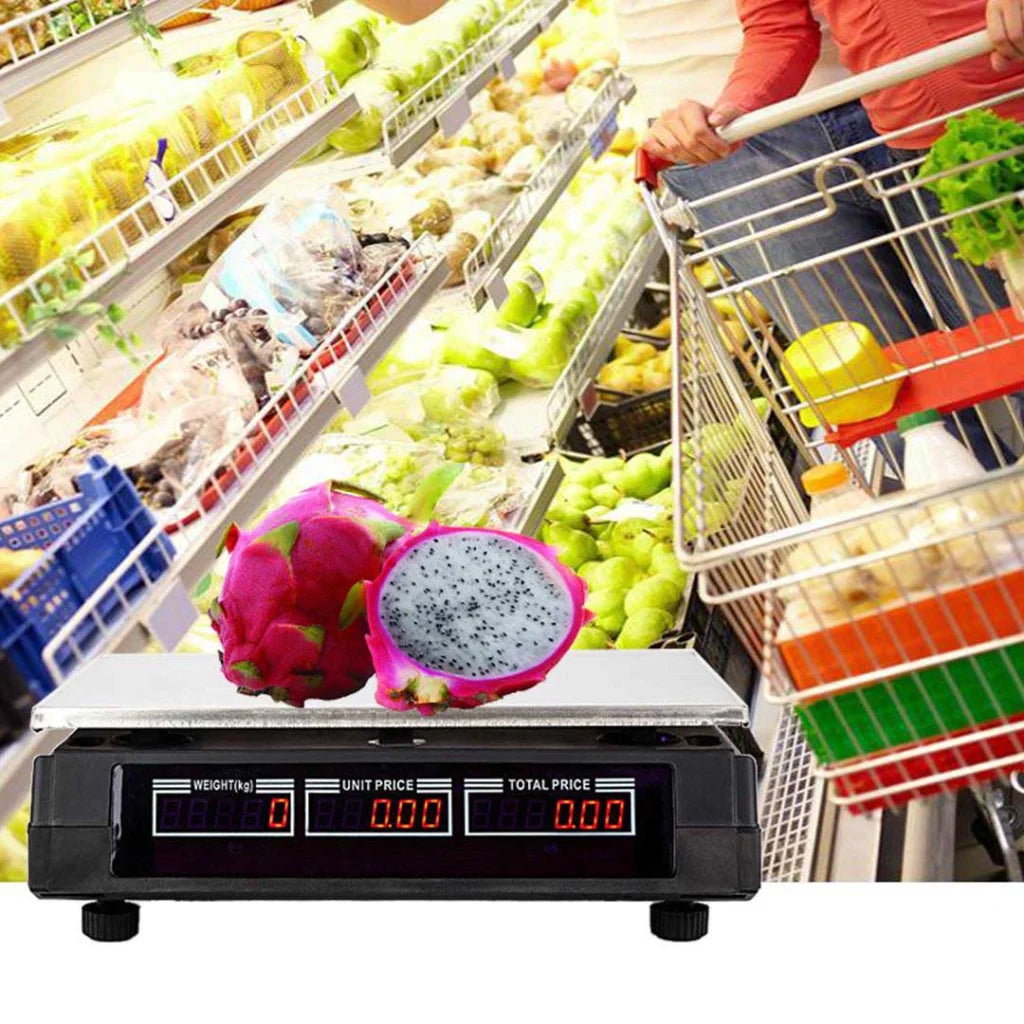 Kitchen Scale 2x Digital Commercial Shop Electronic Weight Scales Food 40KG - Premium