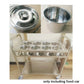 Kitchen Seasoning Cart Premium 2 Tier Stainless Steel 8 Compartment Service Trolley Condiment Holder Spice Bowl
