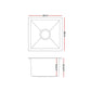 Kitchen sink under with top flush mount cefito