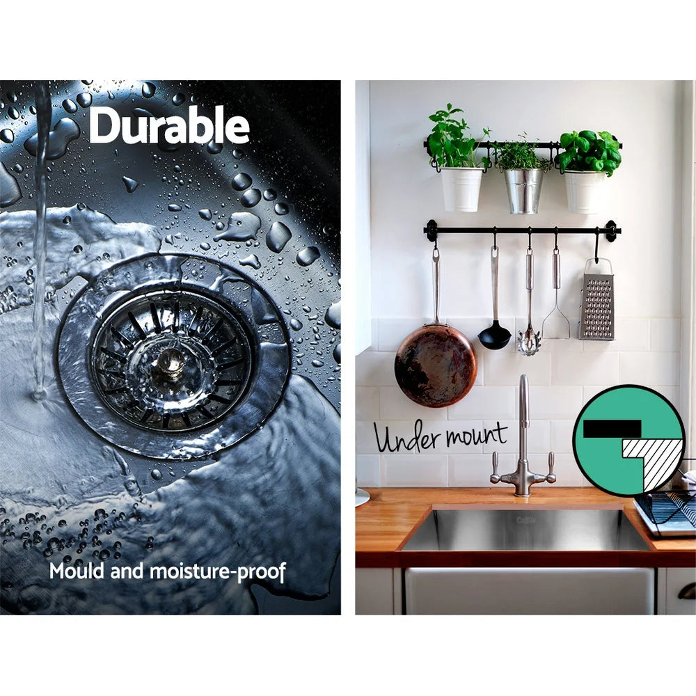 Kitchen Sink 36cm x 36cm Stainless Steel Under/Top/Flush