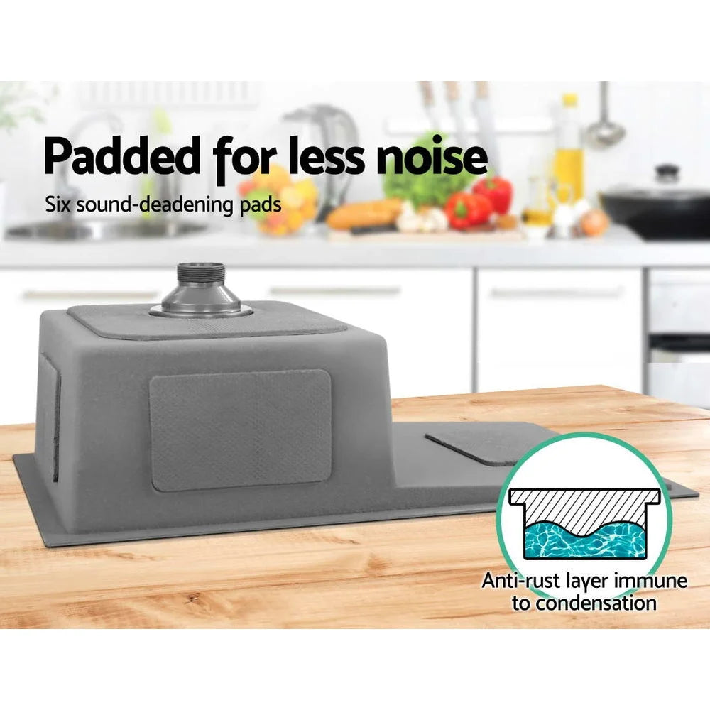 Kitchen Sink 75cm x 45cm Stainless Steel Under/Top/Flush