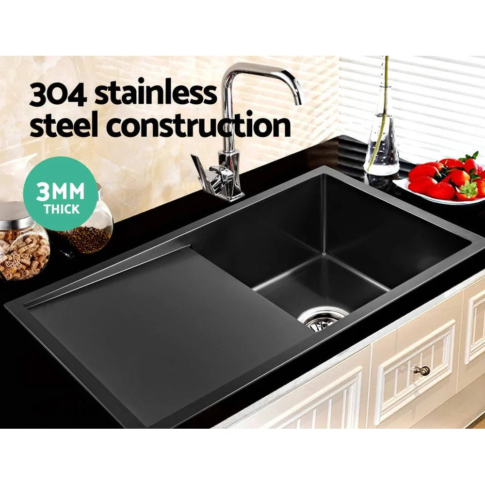 Kitchen Sink 75cm x 45cm Stainless Steel Under/Top/Flush