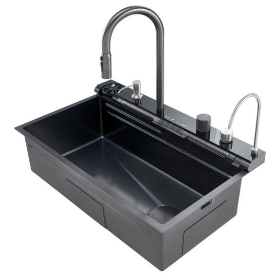 Kitchen Sink 80x45CM Blue Whale Integrated Waterfall