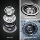 Steel 122x45cm kitchen sink with kitchen basin pair and brushed steel finish