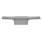 Steel 122x45cm kitchen sink with silver basin surface and square drain holes
