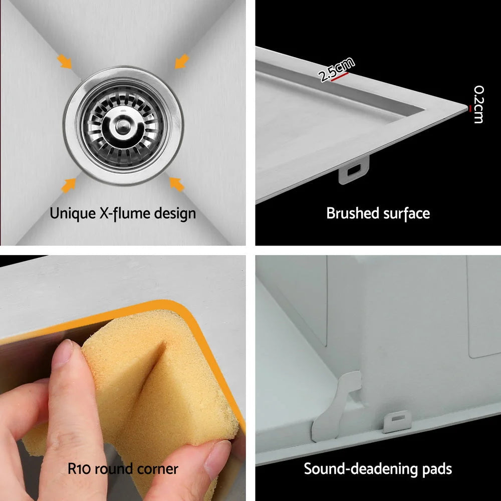 Kitchen Sink Basin Stainless Steel Under/Top/Flush Mount