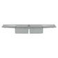 Steel 155x50cm kitchen sink with stainless steel double bowl and drain board