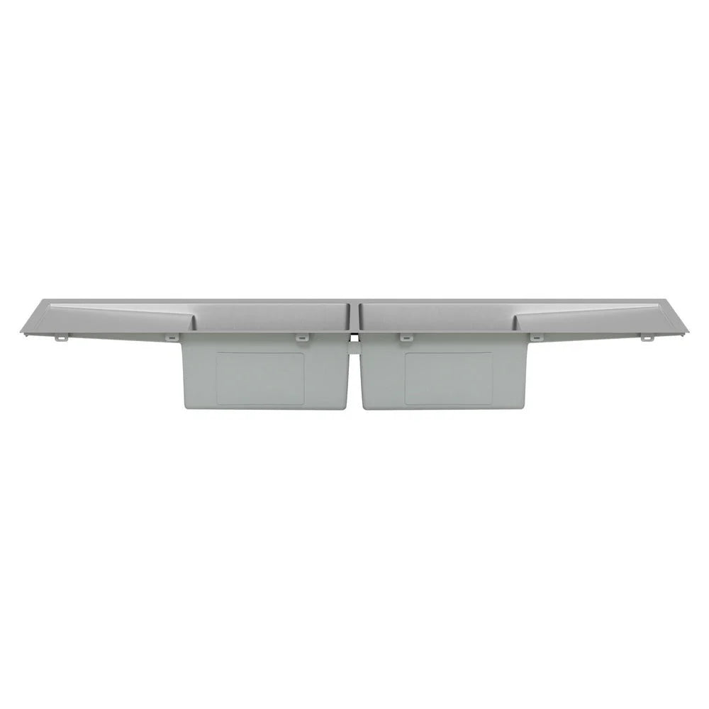 Steel 155x50cm kitchen sink with stainless steel double bowl and drain board