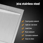 Steel 155x50cm kitchen sink with undermount sink bowl and rounded corners
