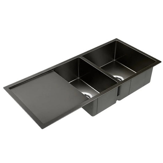 Kitchen Sink Stainless Steel 100x45cm Under/Topmount Double