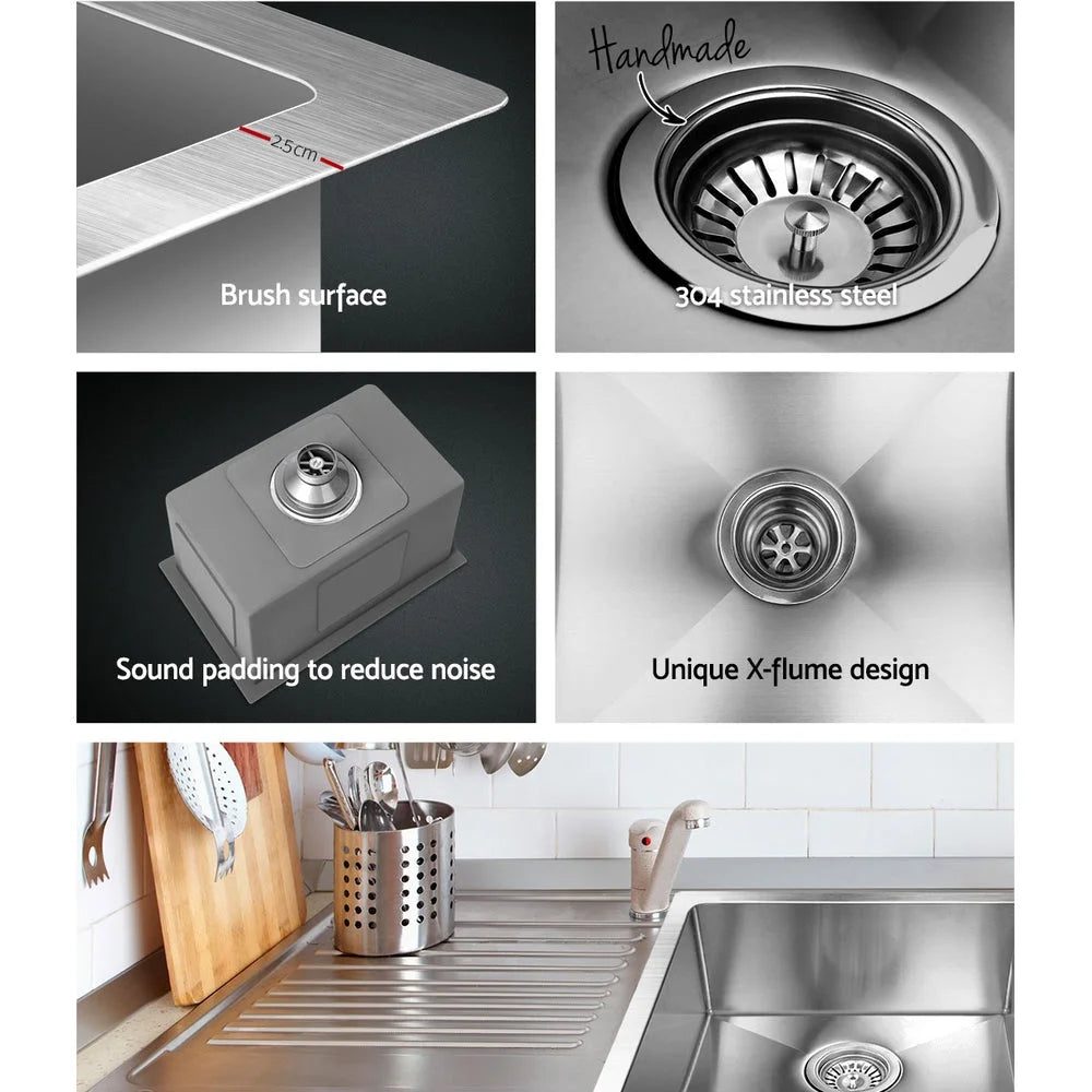 Kitchen Sink Stainless Steel 450x300mm Under/Topmount