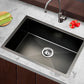 Kitchen sink stainless with display setup and product form