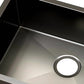 Black steel 600x450mm kitchen sink stainless with display setup and product form