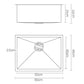 Kitchen Sink Stainless Steel 600x450mm Under