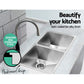 Silver steel 710x450mm kitchen sink with topmount sink edge and twin bowls