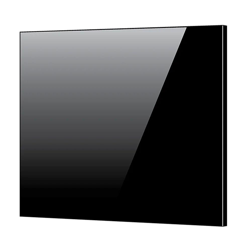 Kitchen Splashback Toughened Black Glass 90cm x 70cm - Home