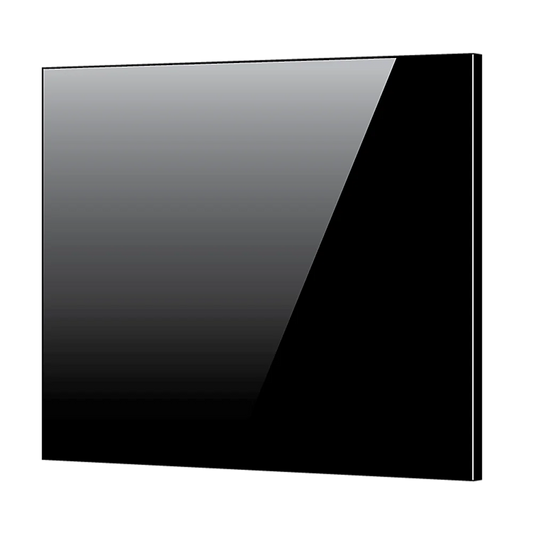 Kitchen Splashback Toughened Black Glass 90cm x 70cm - Home