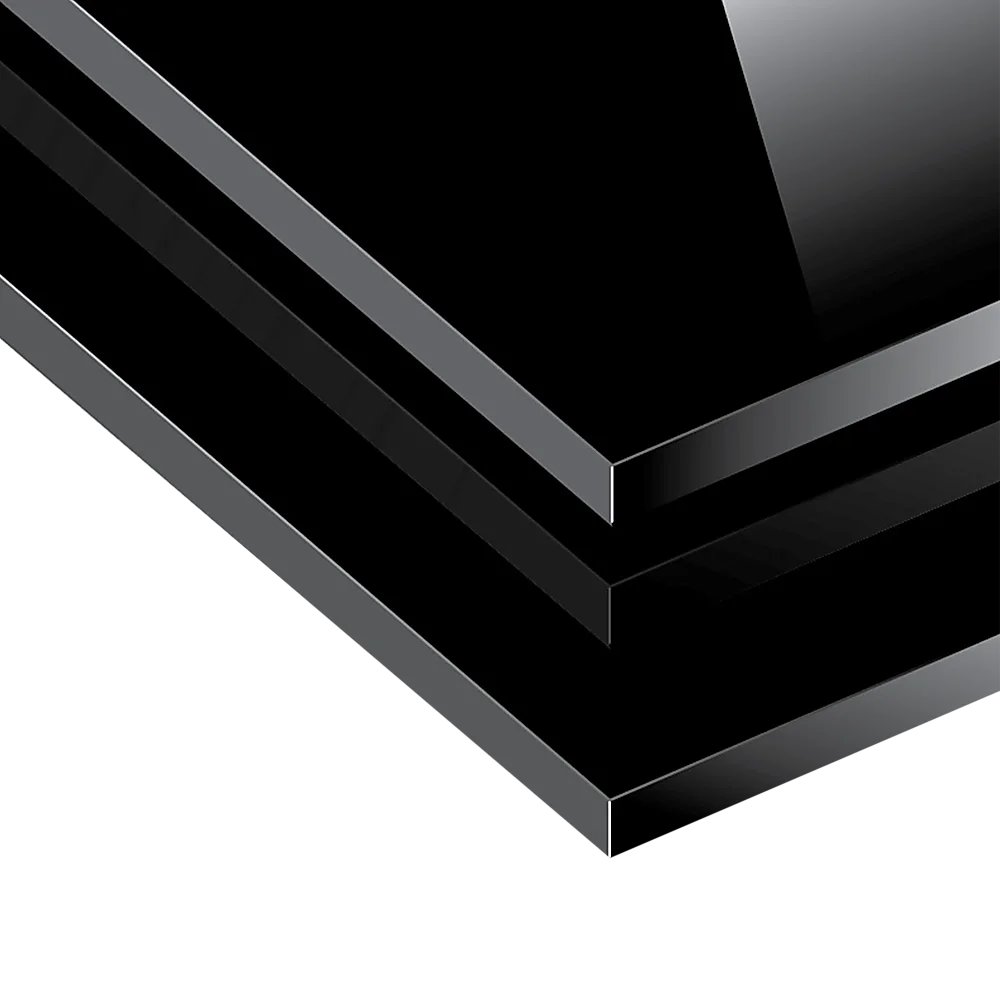 Kitchen Splashback Toughened Black Glass 90cm x 70cm - Home