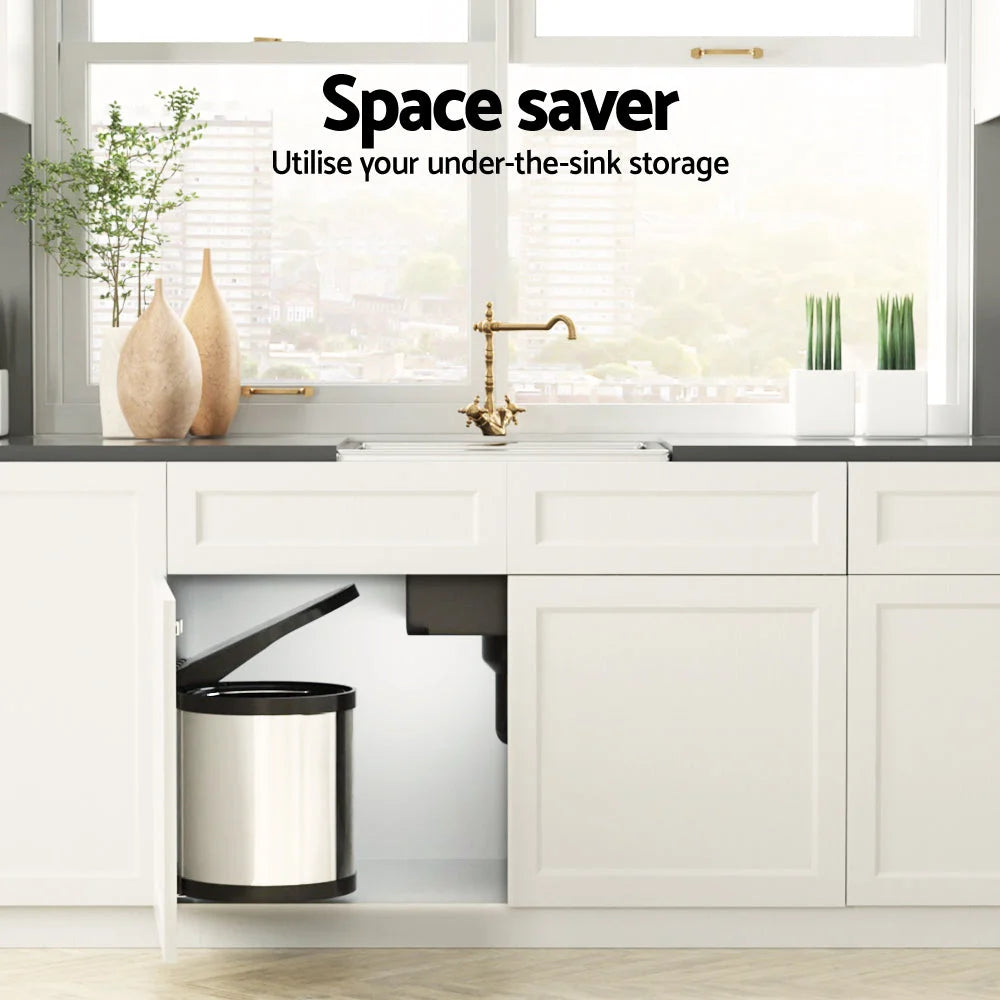 Kitchen Swing Out Pull Bin Stainless