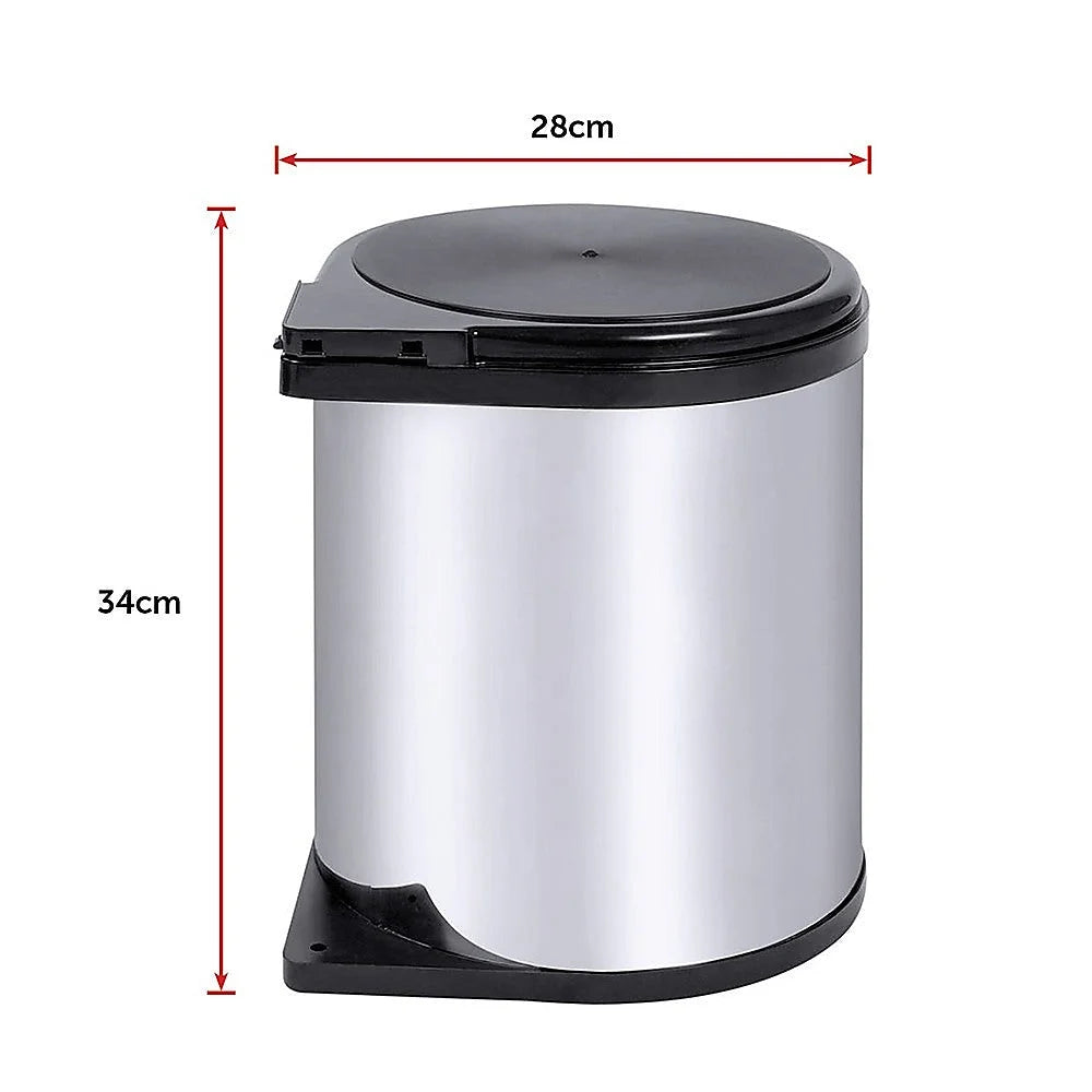 Kitchen Swing Pull Out Bin Stainless Steel Garbage Trash