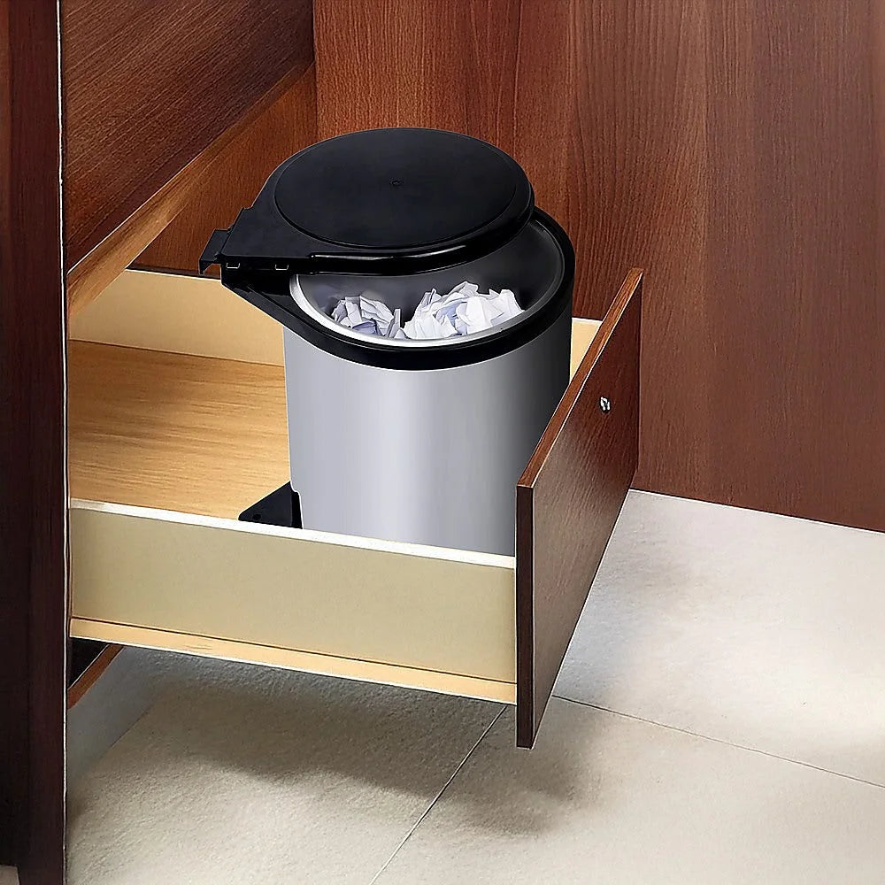 Kitchen Swing Pull Out Bin Stainless Steel Garbage Trash