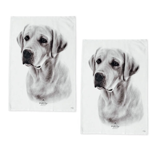 Kitchen Tea Towels Set of 2 Delightful Dogs Cotton 50x70 cm